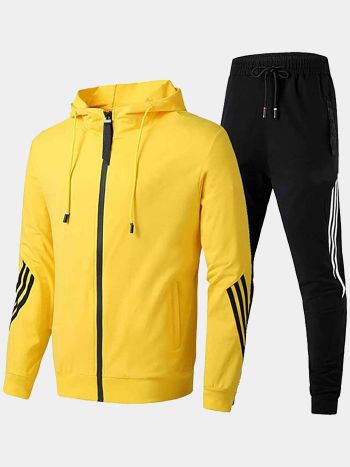 Black with Yellow Jacket Tracksuit